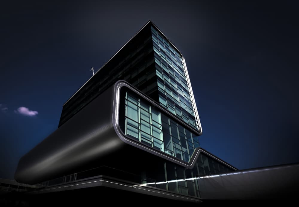 Futuristic Glass Building by Anita Martin AnnaPileaFotografie — canvas wall art