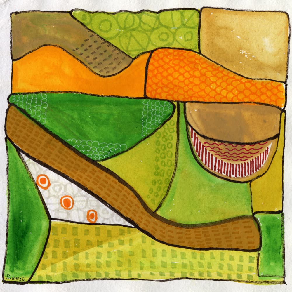 Colorful Field Patterns by Sharyn Bursic — canvas wall art