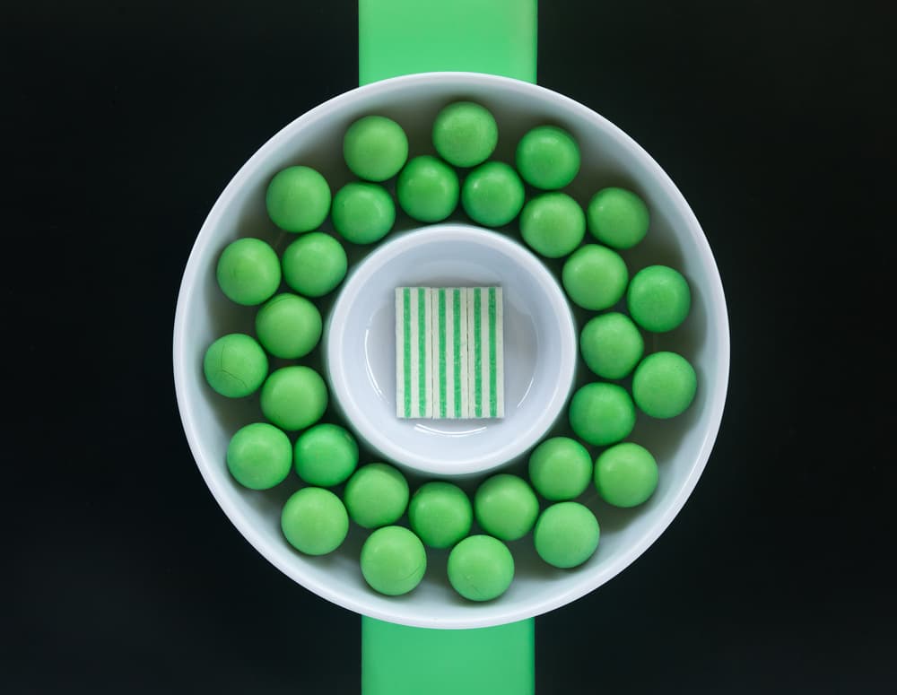 Green Candy Bowls by Jacqueline Hammer — canvas wall art