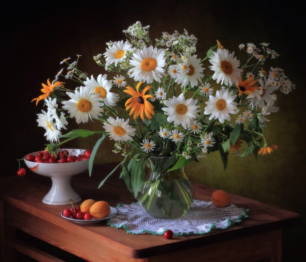 Country Daisy Still Life by Tatyana Skorokhod — canvas wall art