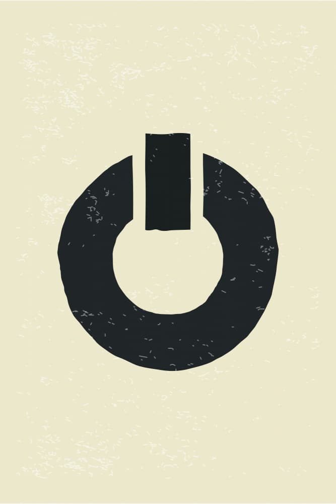 Minimalist Power Button by jay stanley — canvas wall art