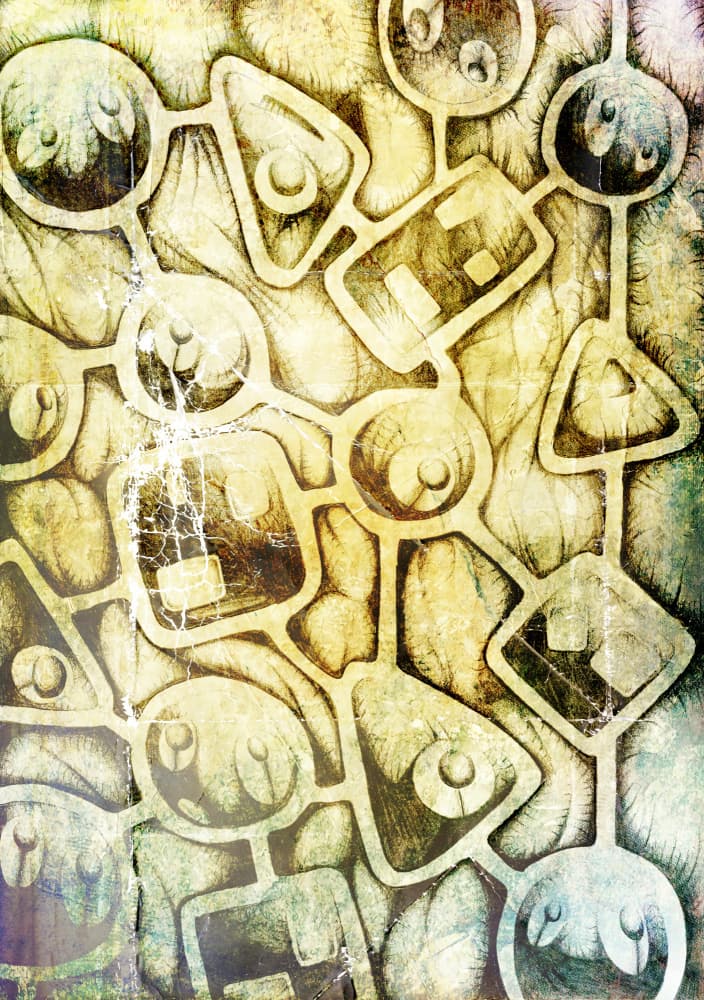 Organic Abstract Connections by Rafal Kulik — canvas wall art