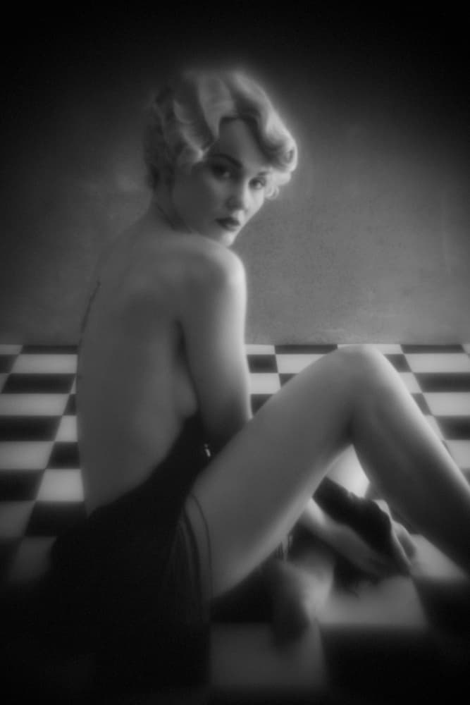 Classic Woman's Gaze by Mel Brackstone — canvas wall art