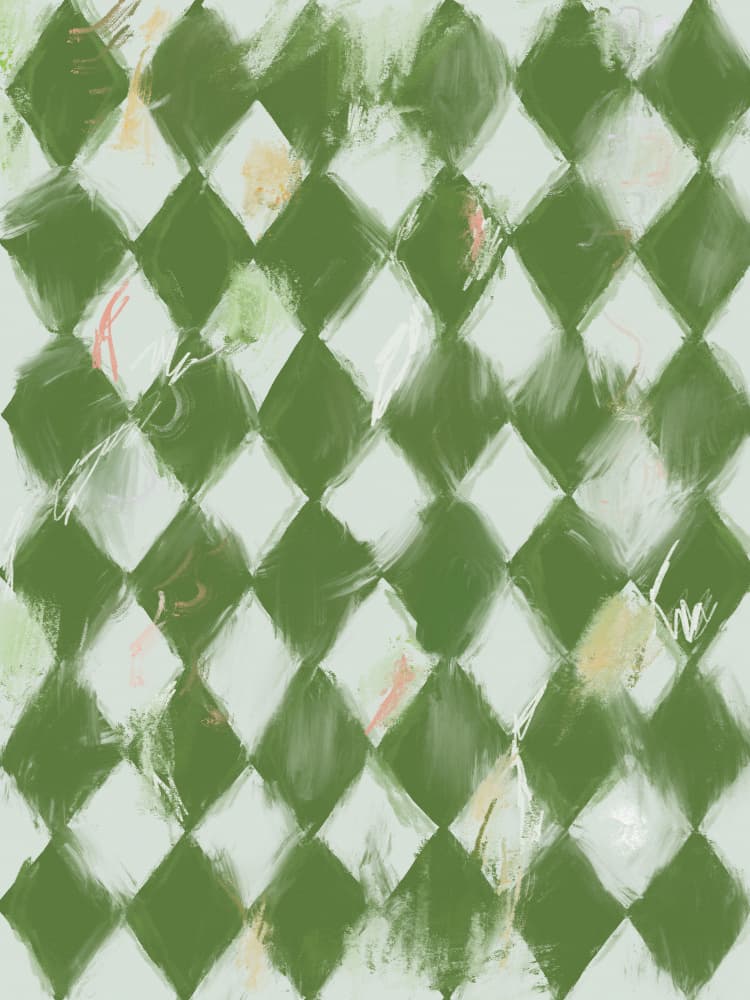 Verdant Diamonds by Treechild — canvas wall art