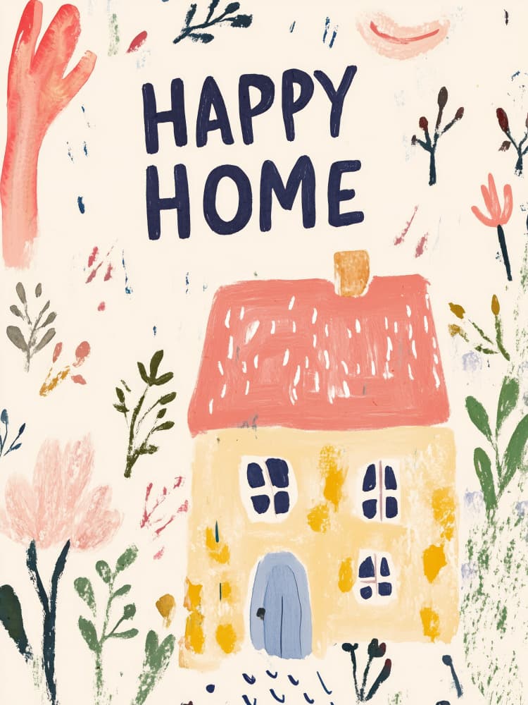 Cheerful Abode by Treechild — canvas wall art