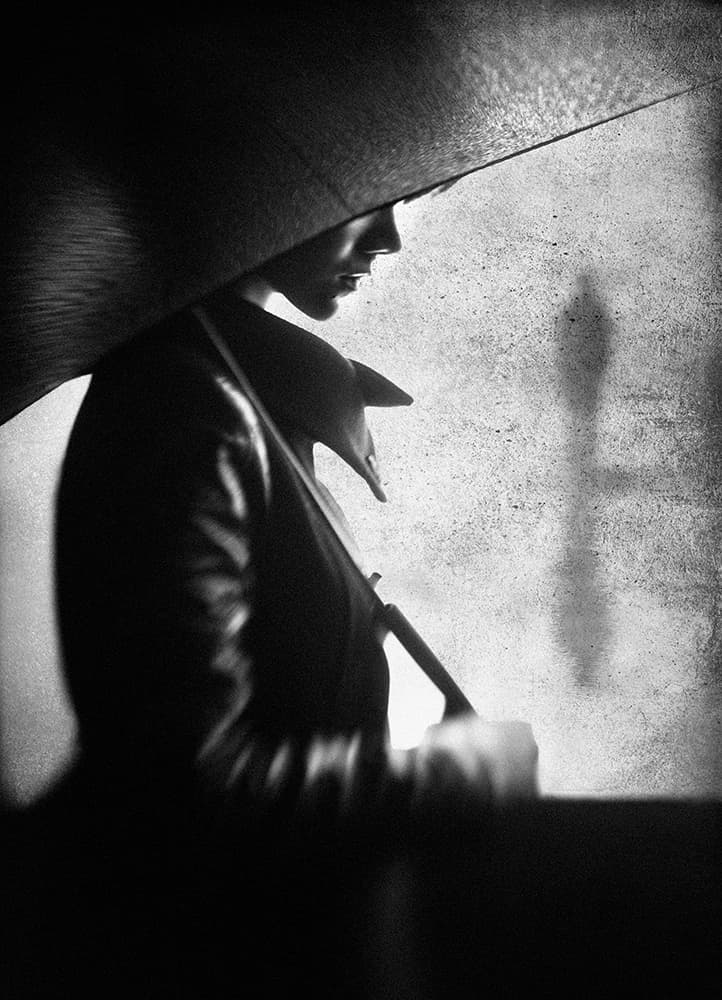 Pensive Woman Umbrella by Sebastian Kisworo — canvas wall art