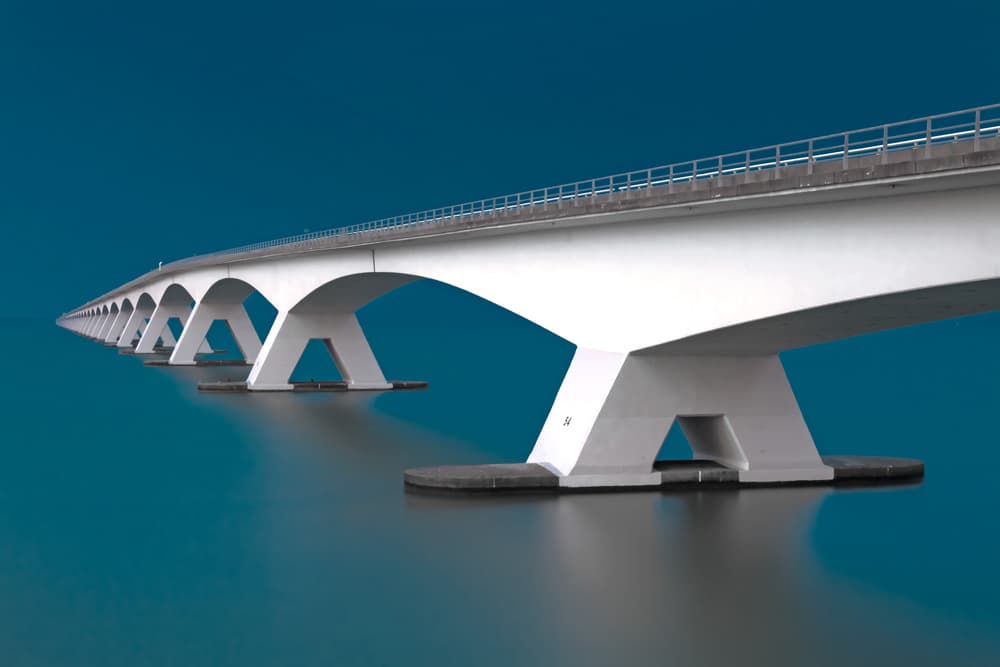 Modern Bridge Serenity by Thomas Siegel — canvas wall art