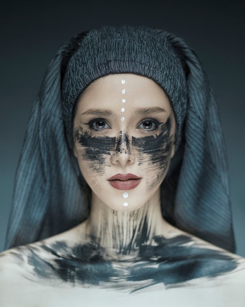 Enigmatic Painted Face by Amin Hamidnezhad — canvas wall art