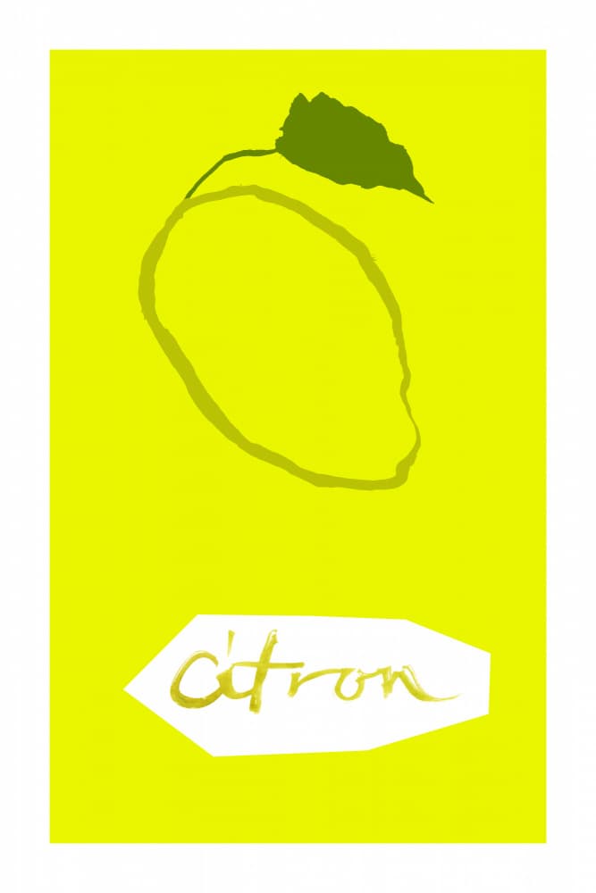 Minimal Yellow Citron by cartissi — canvas wall art