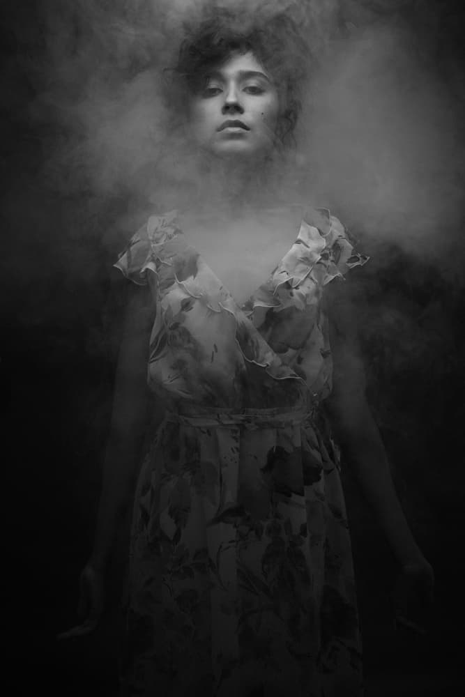 Ethereal Woman In Smoke by Artem Vasilenko — canvas wall art