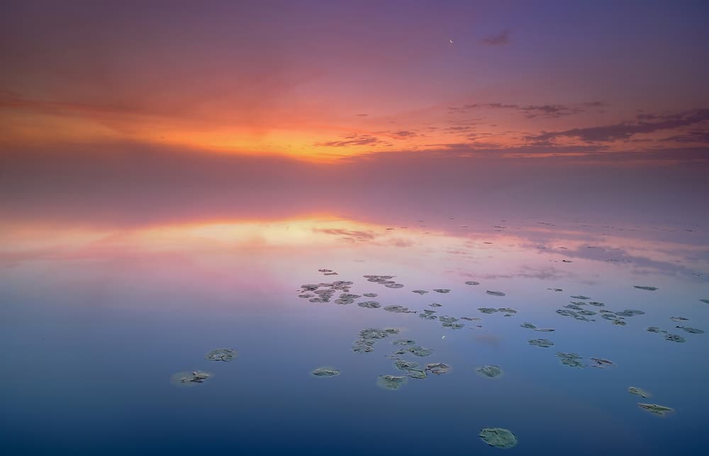 Twilight Water Reflection by Keller — canvas wall art