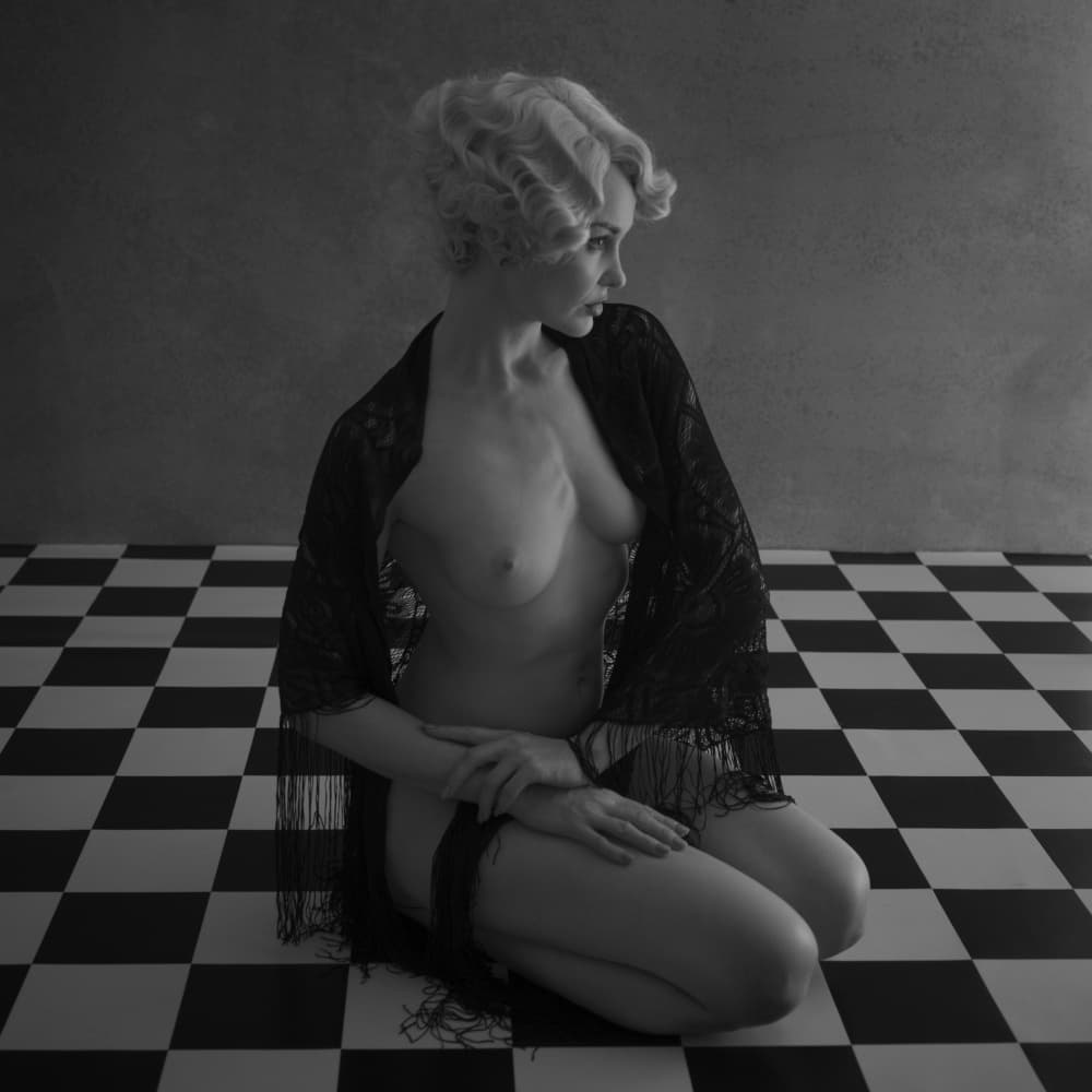 Vintage Nude Elegance by Mel Brackstone — canvas wall art