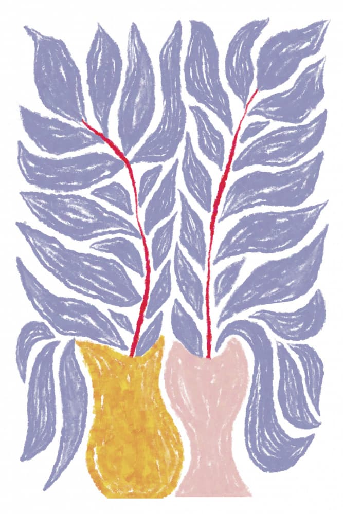 Modern Botanical Vases by Martina — canvas wall art
