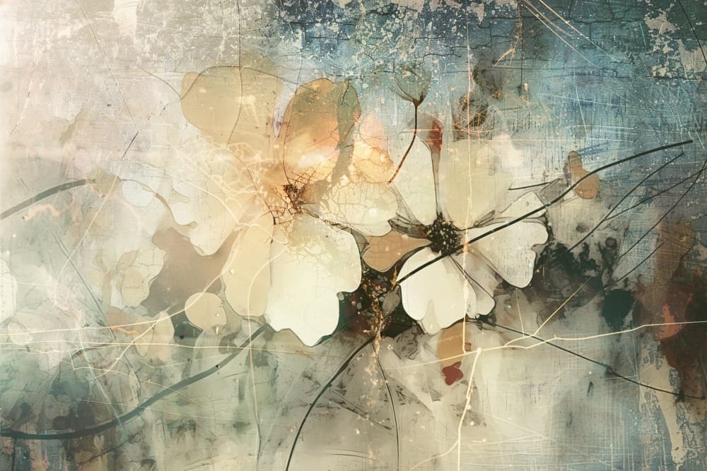 Abstract Floral Dreams by Rafal Kulik — canvas wall art