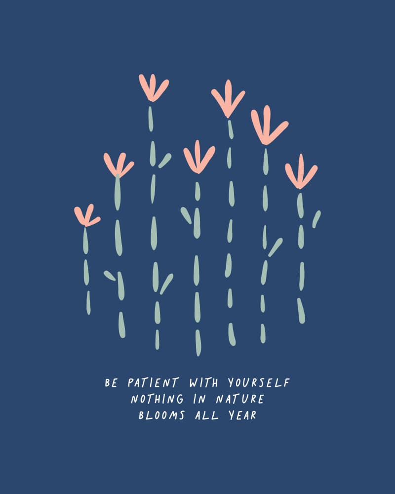 Patient Blooms Quote by KsanaKalpa — canvas wall art