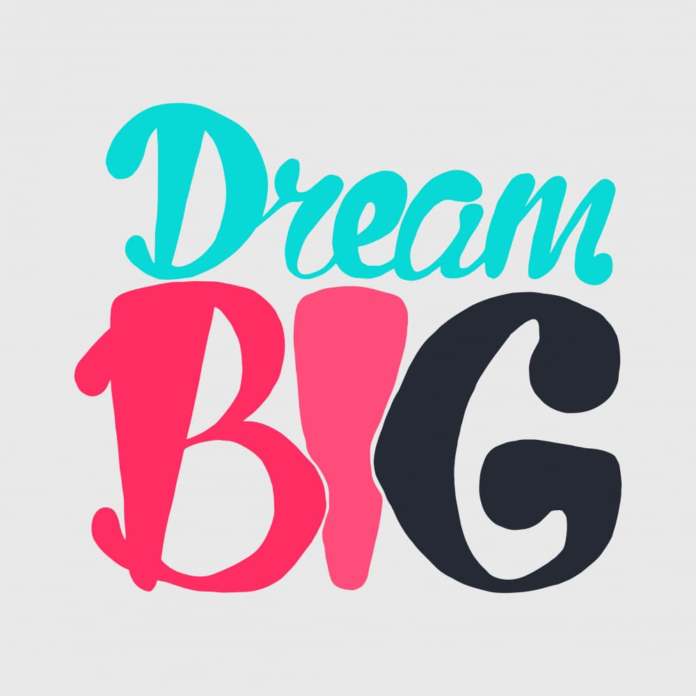 Dream Big Motivational Quote by Marika Barsrsind — canvas wall art