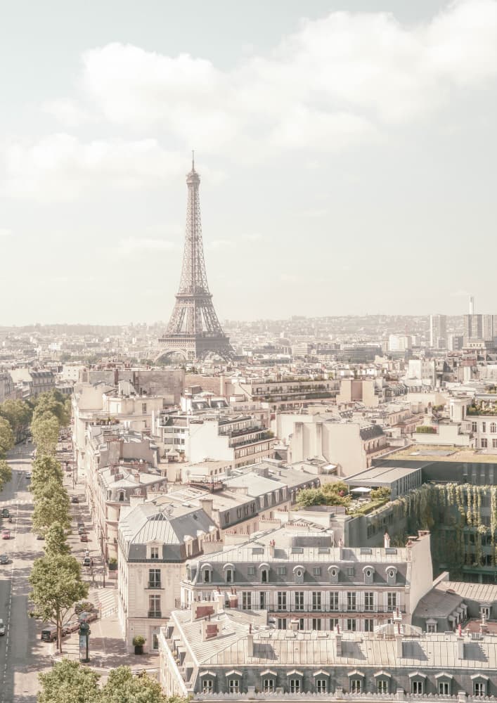 Eiffel Tower Over Paris by Talitha McQueen — canvas wall art