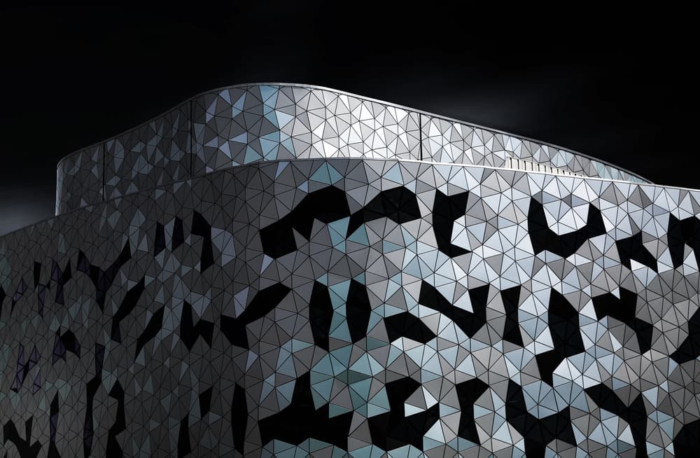 Modern Geometric Facade by Ivan Huang — canvas wall art