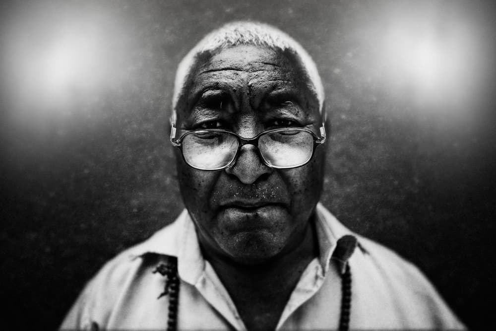 Contemplative Senior Man by FATHI ALDARWISH — canvas wall art