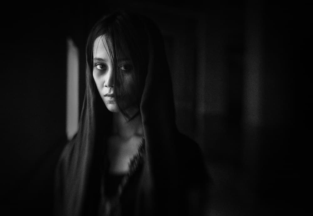 Mysterious Dark Gaze by Hari Sulistiawan — canvas wall art