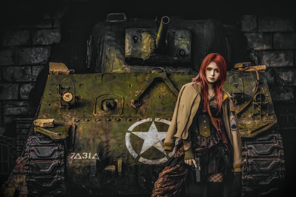 Dystopian Tank Warrior by KOIKI — canvas wall art