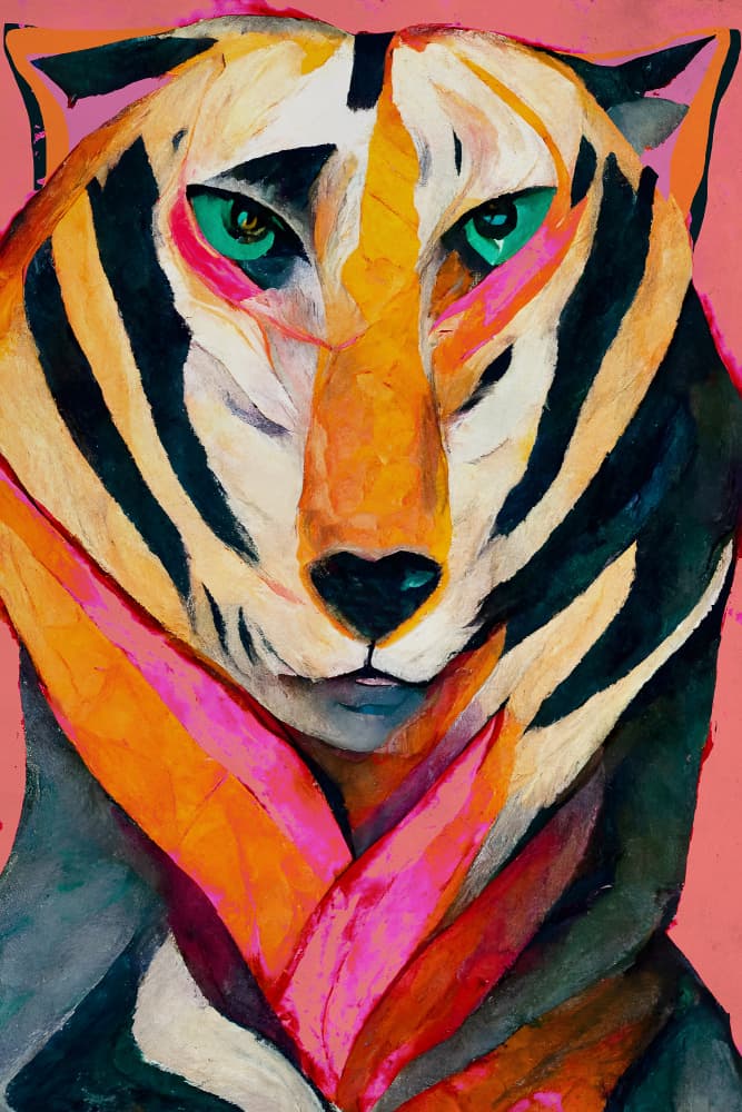 The Tiger by Treechild — canvas wall art