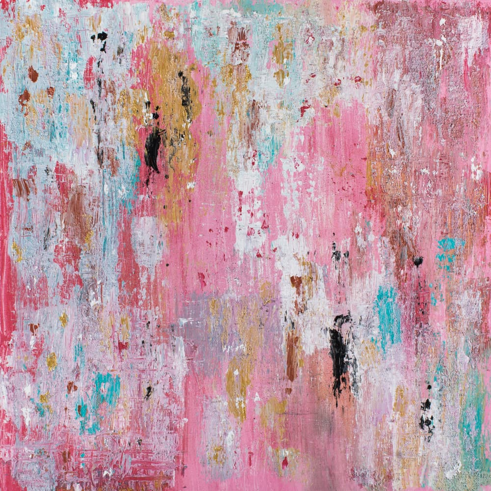 Pink Abstract Texture by Jonas Weikel — canvas wall art
