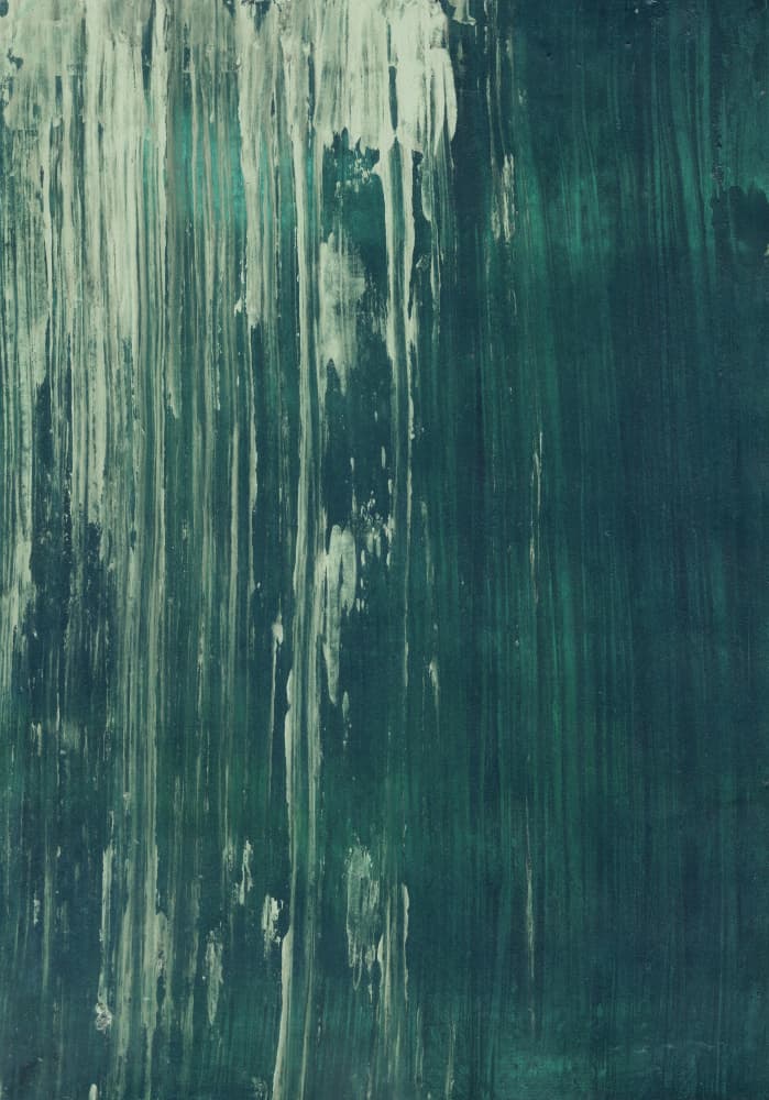 Fluid Teal Abstract by Annick — canvas wall art