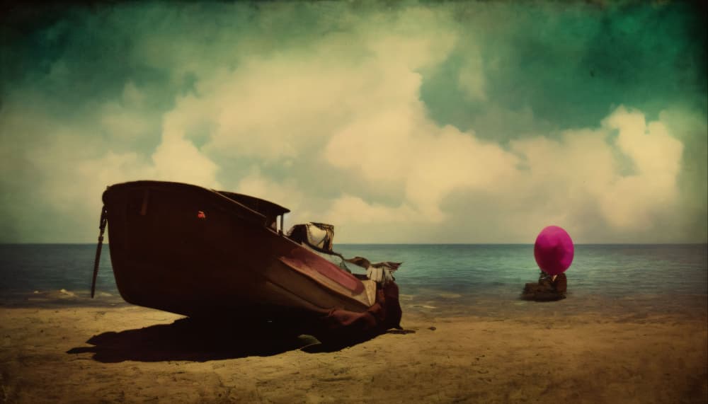 Dreamy Boat Pink Sphere by Cicero Spin — canvas wall art