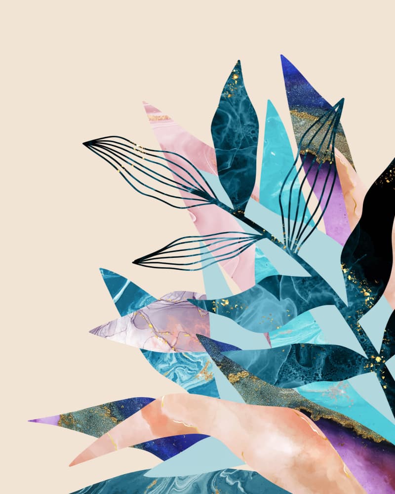 Vibrant Abstract Botanicals by Uma Gokhale — canvas wall art