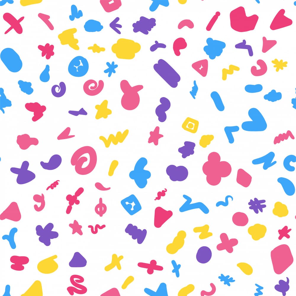 Playful Abstract Shapes by Marika Barsrsind — canvas wall art