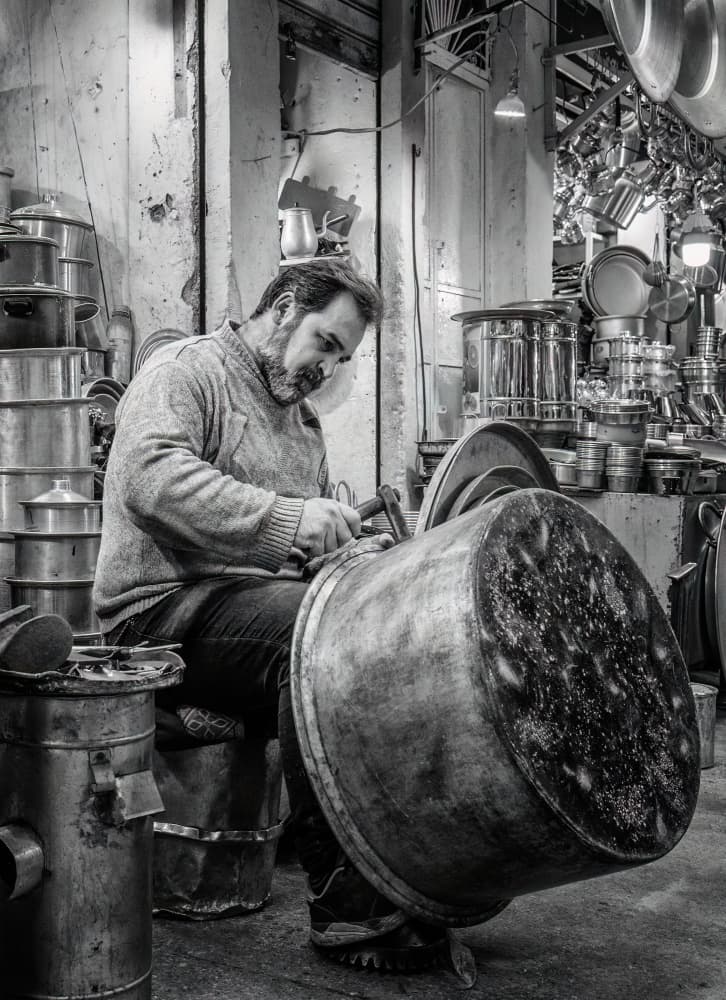 Coppersmith At Work by Saad Salem — canvas wall art