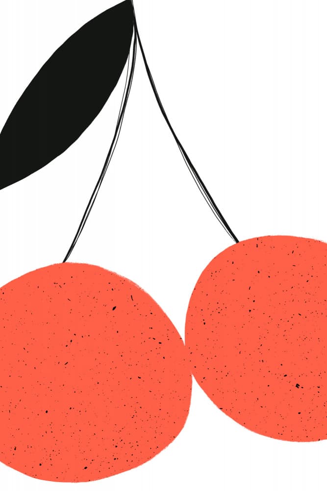 Red Cherries by uplusmestudio — canvas wall art