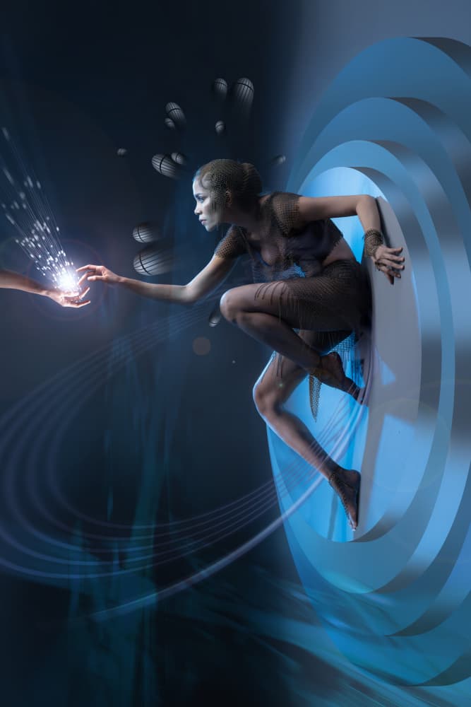 Future Woman's Reach by Ajar Setiadi — canvas wall art
