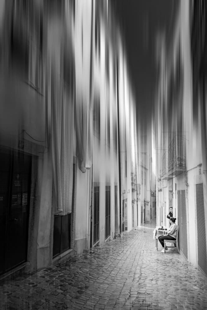 Motion Blur City Alley by Jennifer Chen APA — canvas wall art