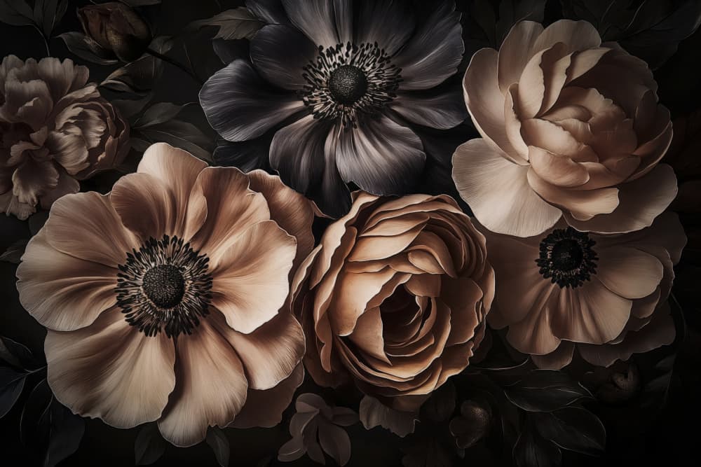 Moody Floral Arrangement by Andrea Haase — canvas wall art