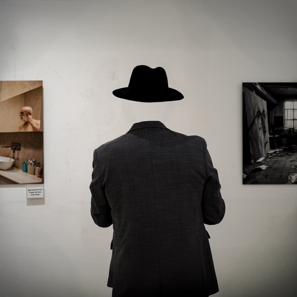 Faceless Art Observer by Dov Fuchs — canvas wall art