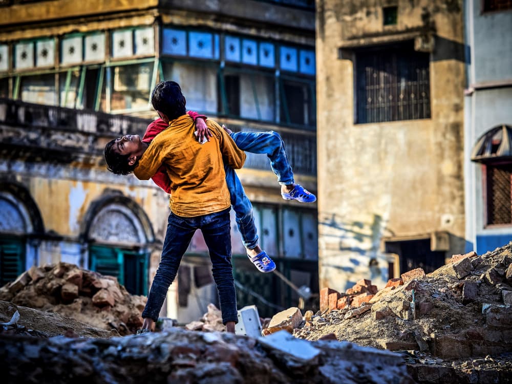 Joyful City Play by Gilcan Mete — canvas wall art