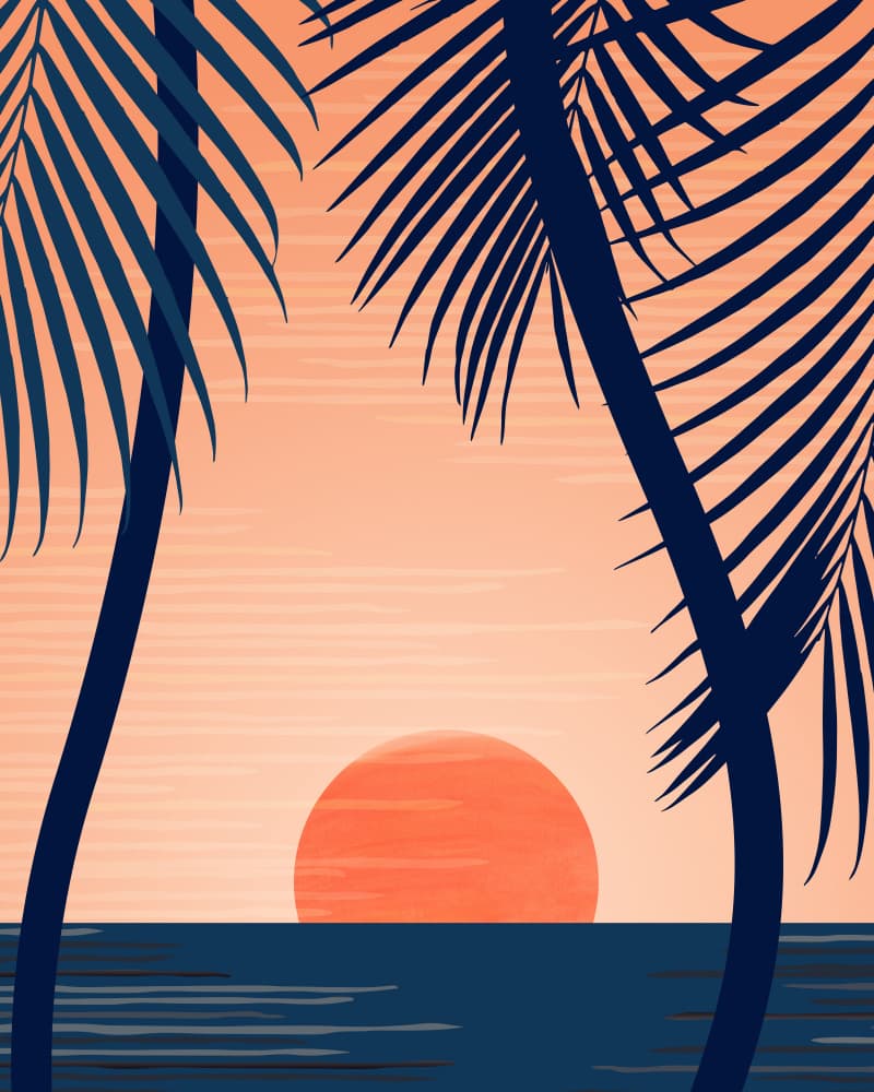 Sunset Beach by Kristian Gallagher — canvas wall art