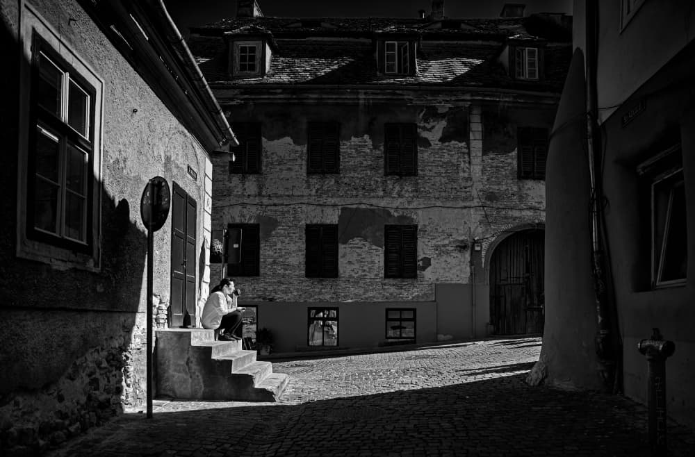 Old Town Contemplation by Julien Oncete — canvas wall art