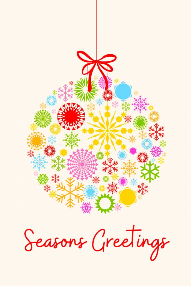 Colorful Holiday Ornament by Jemma Morris — canvas wall art
