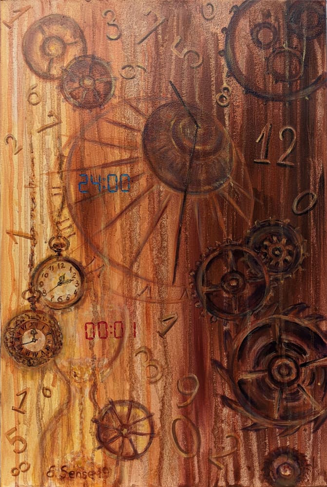 Steampunk Time Gears by Lena Kolambet — canvas wall art