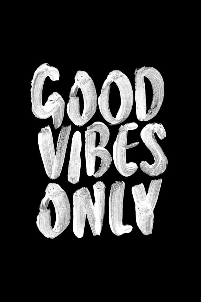 Good Vibes Only Script by Brett Wilson — canvas wall art