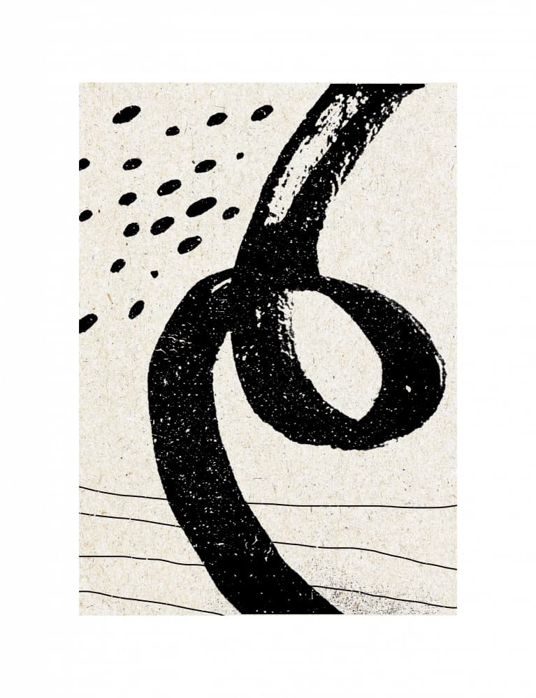 Abstract Brush Stroke Loop by Aylin Demir — canvas wall art
