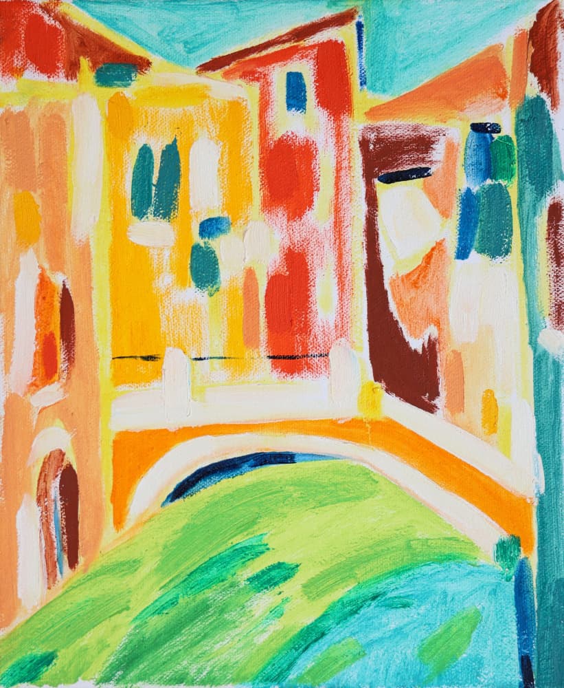 Vibrant Canal City by Tamara Jare — canvas wall art