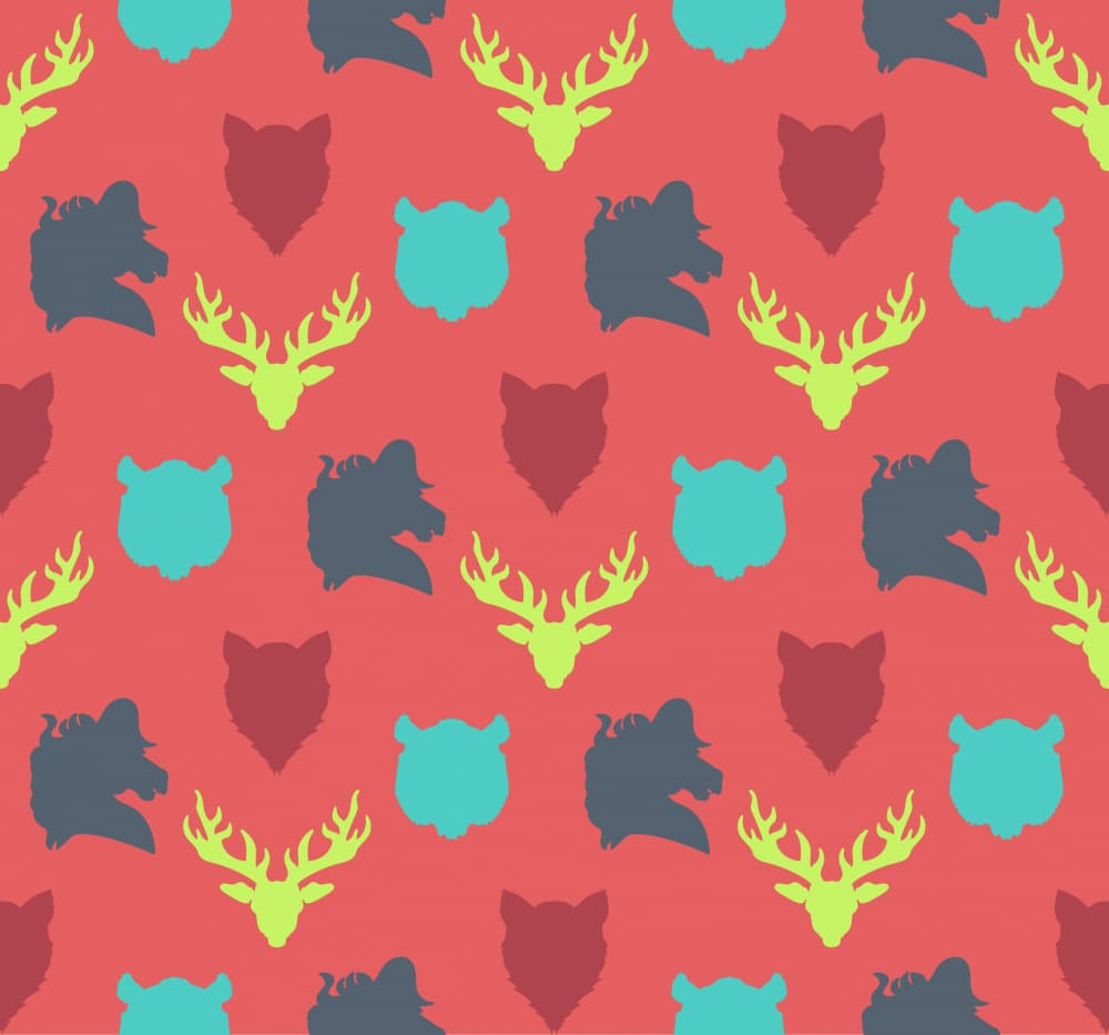 Rustic Woodland Animal Pattern by Marika Barsrsind — canvas wall art