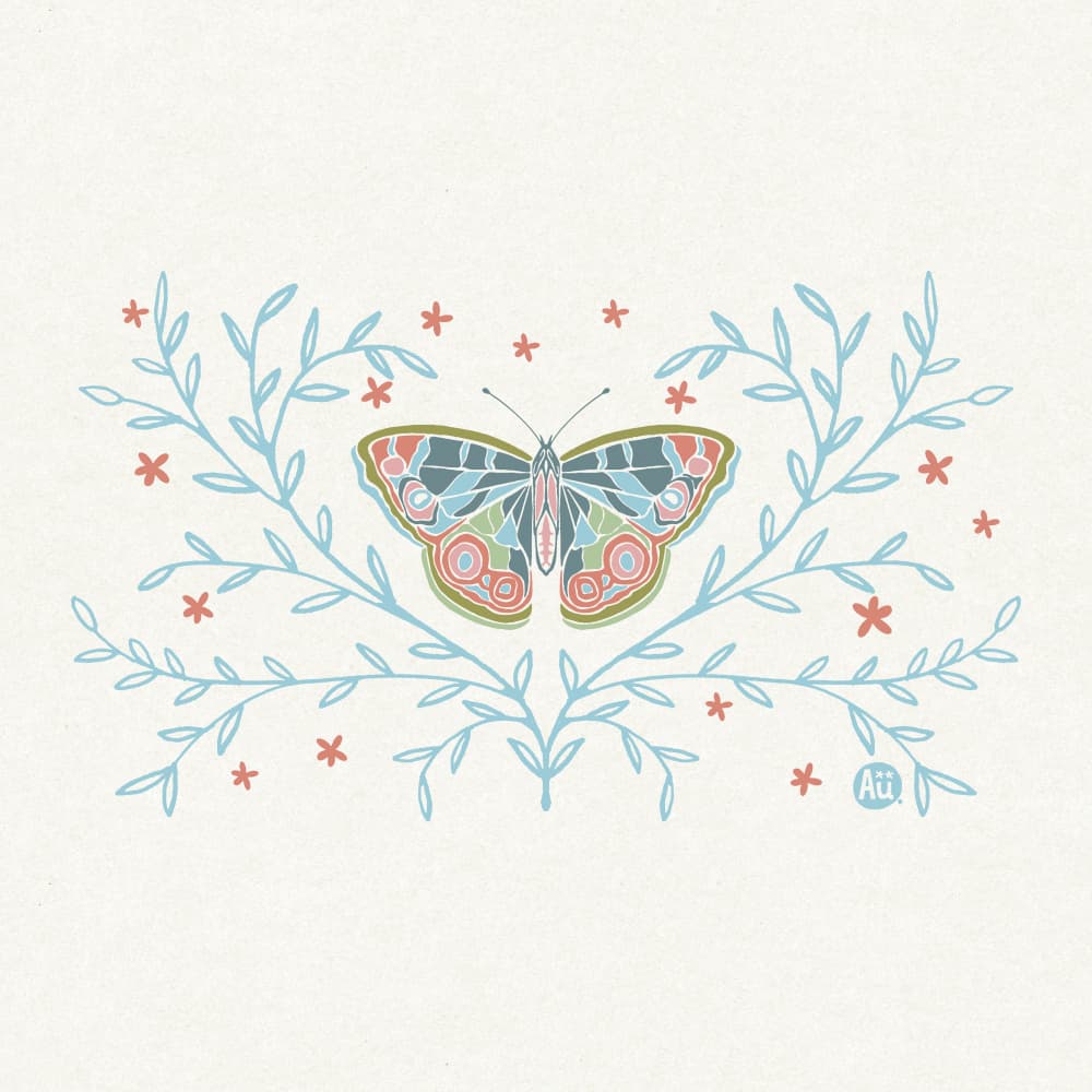 Colorful Butterfly Serenity by Aia Ueno — canvas wall art