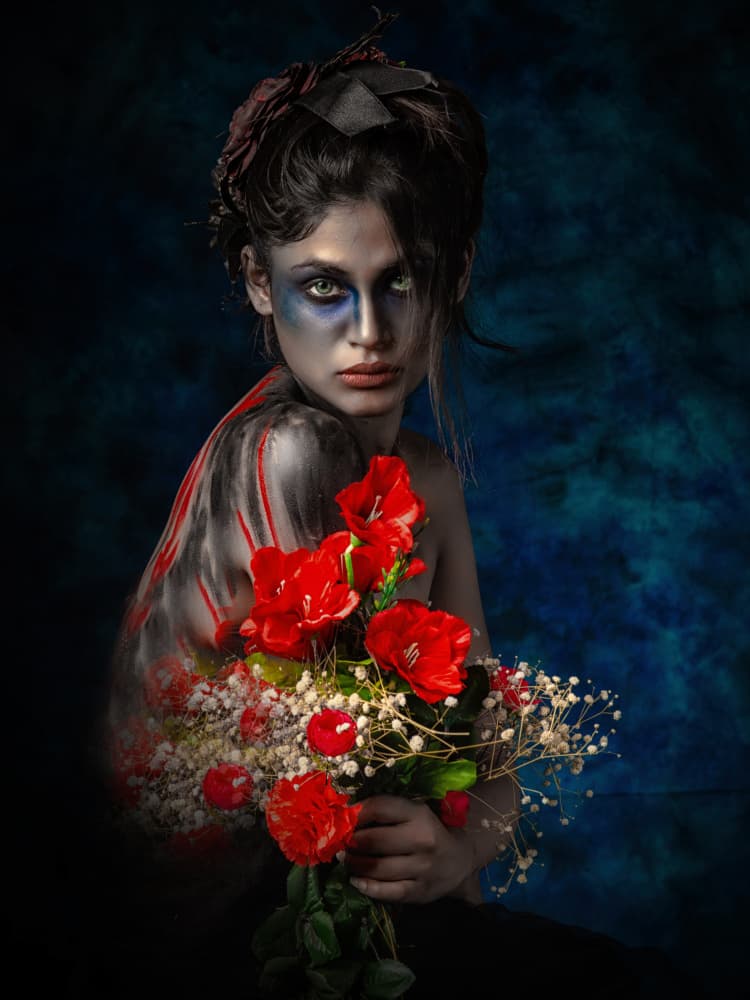 Dark Beauty Blooms by PARTHA BHATTACHARYYA — canvas wall art