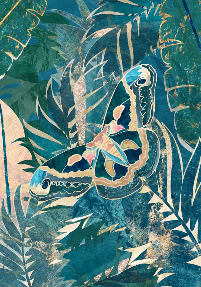 Gilded Jungle Butterfly by Sarah Manovski — canvas wall art