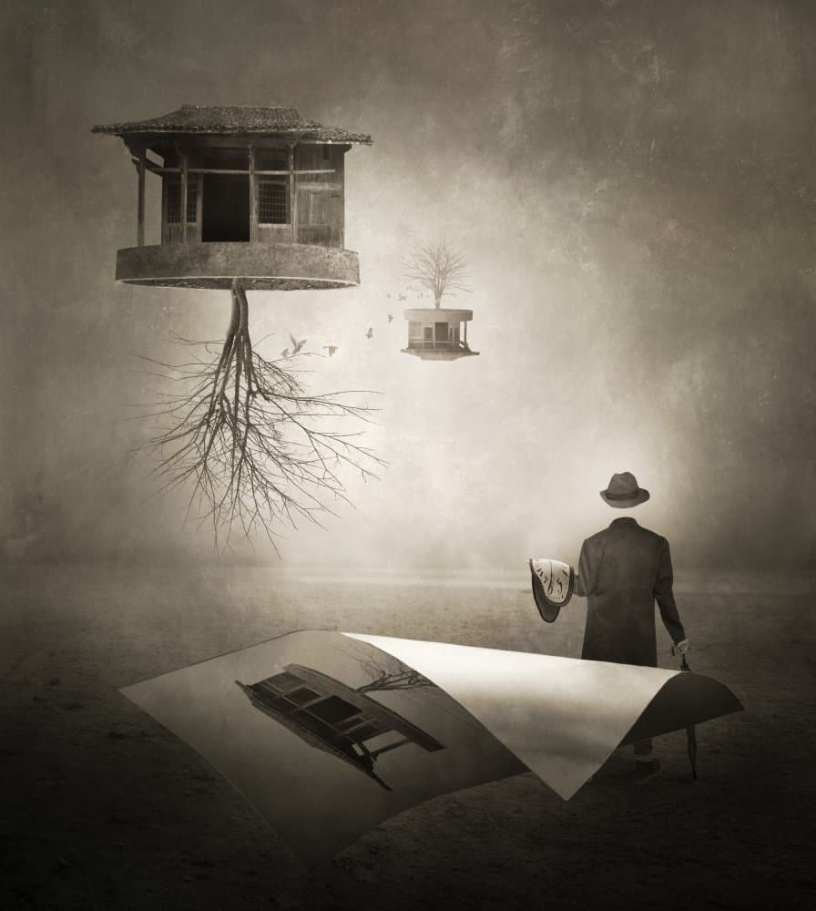 Dreamlike Floating Homes by Biao  Huang — canvas wall art
